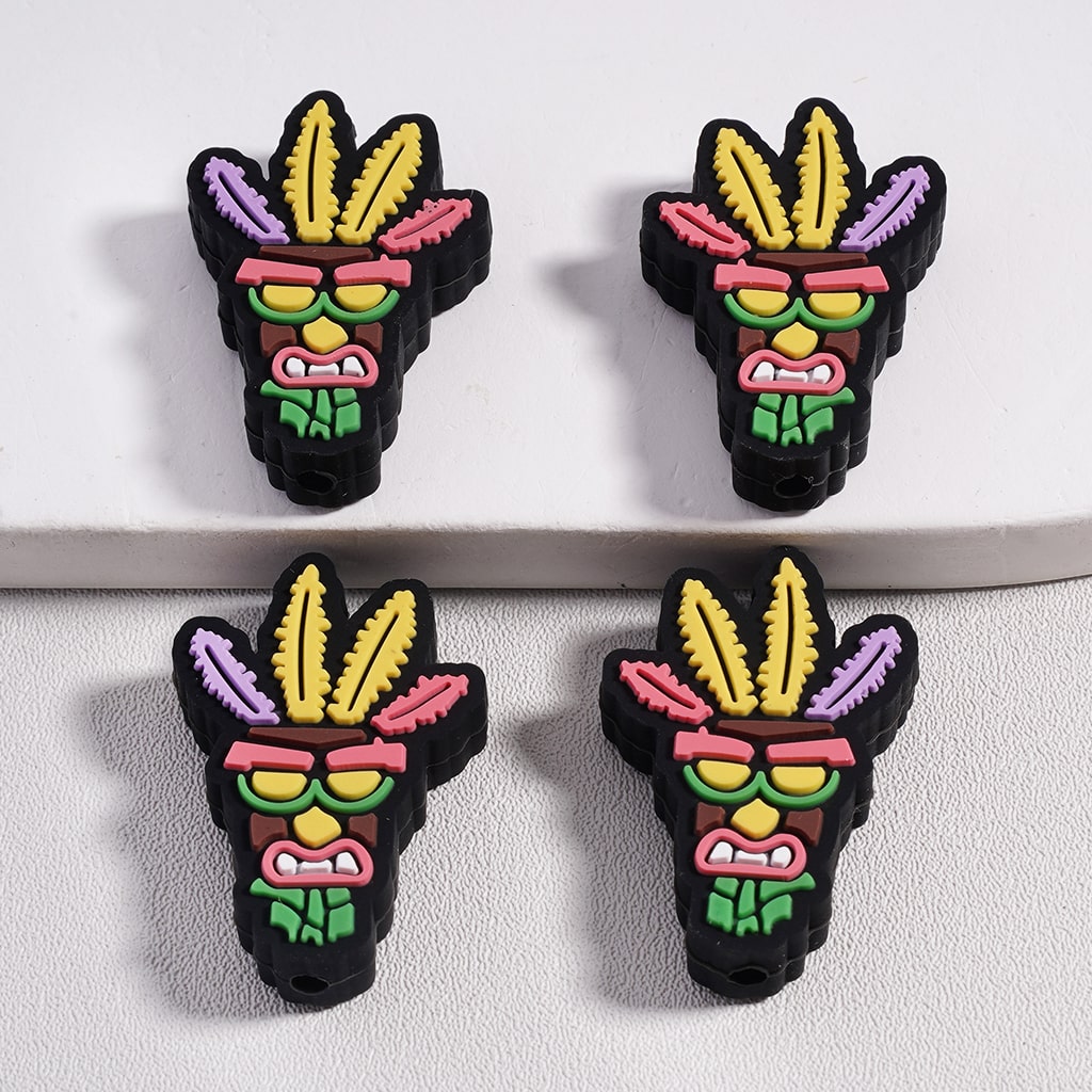 Silicone Focal Beads Crash Bandicoo Ak Ak Mask