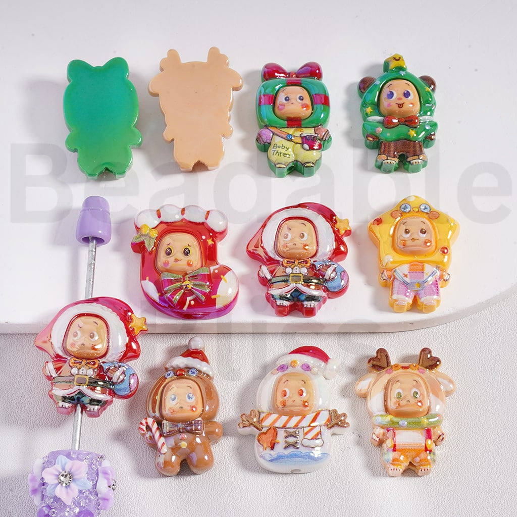 Acrylic Beads UV Coating Cute Twinkl Twinkl Be a Little Star Figure Pop Mar with Christmas Costume, Random Mix