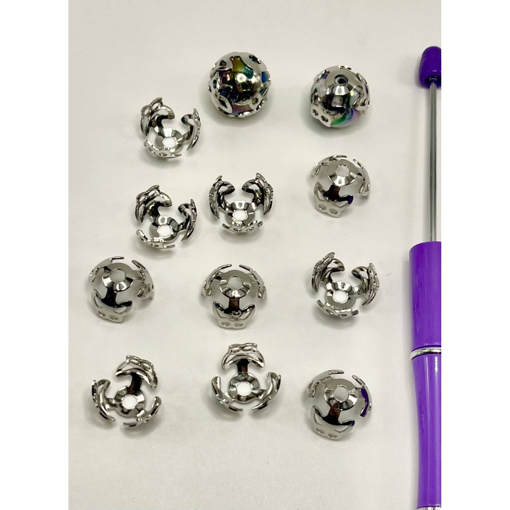 ビーズケージ ビーズキャップ 16mmビーズ用 蝶の図 必ず説明をお読みください