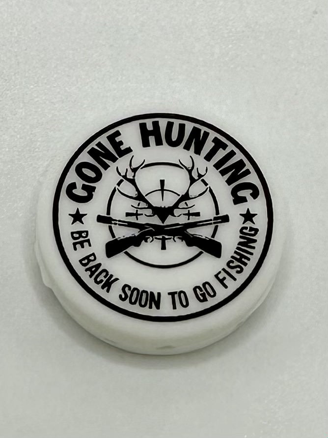 Gone Hunting Be Back Soon to Go Fishing Silicone Focal Beads (Ship out in Around 4-6 Days after Ordering)