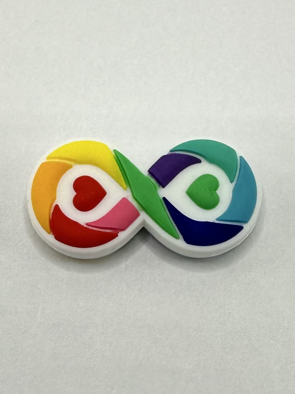 Autistic Rainbow Inspiring Art Endless Autism Silicone Focal Bead (Ship out in Around 4-6 Days after Ordering)