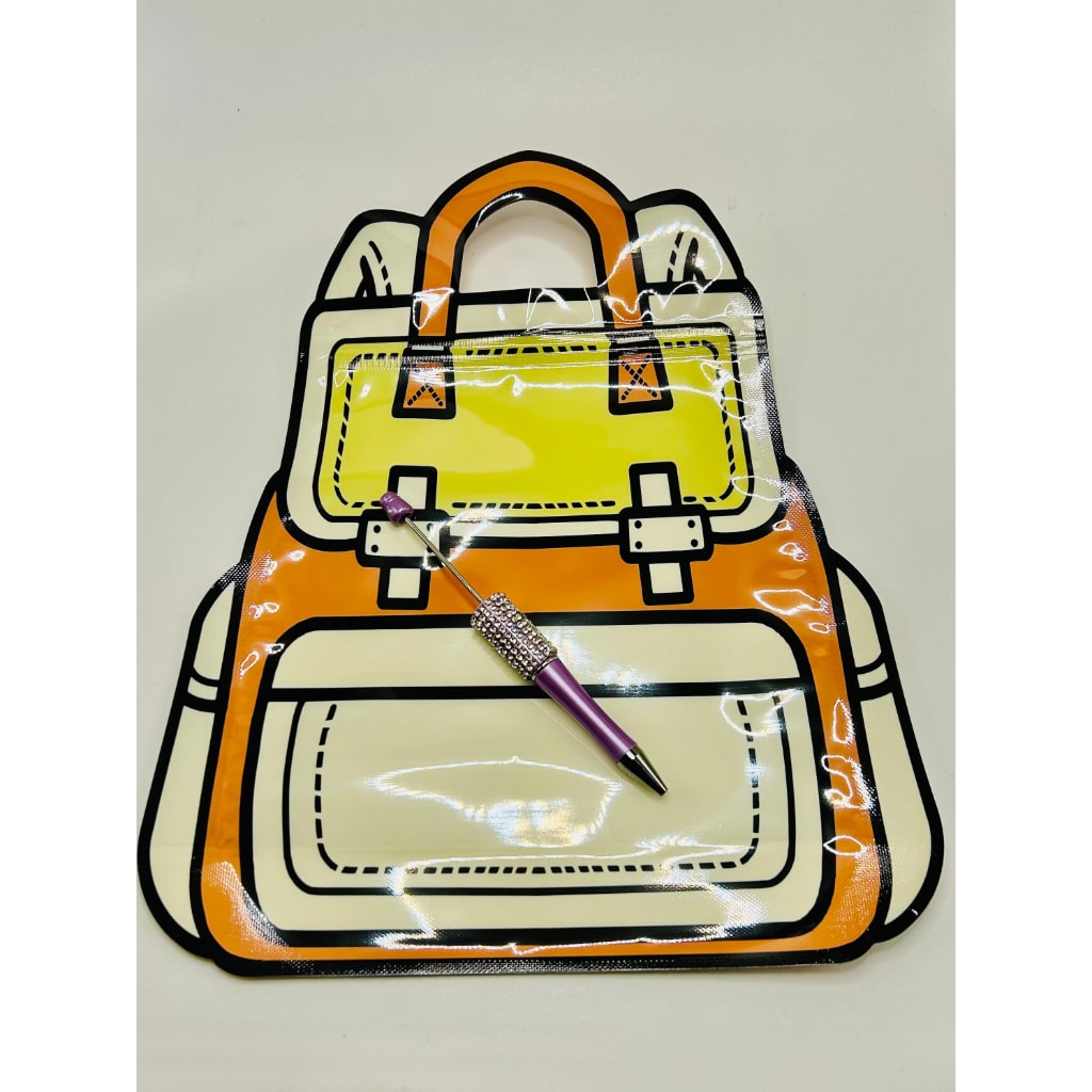 School Bag Shaped Slider Storage Bag for Pens, Zipper Zip Lock Bag, Zippie Ziplock 27cm by 23cm
