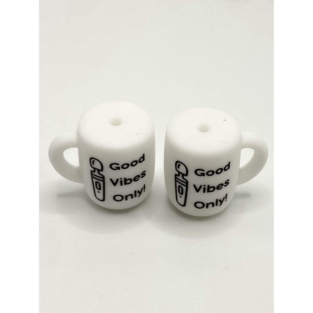 Good Vibes Only コーヒーマグ 3Dシリコンフォーカルビーズ
