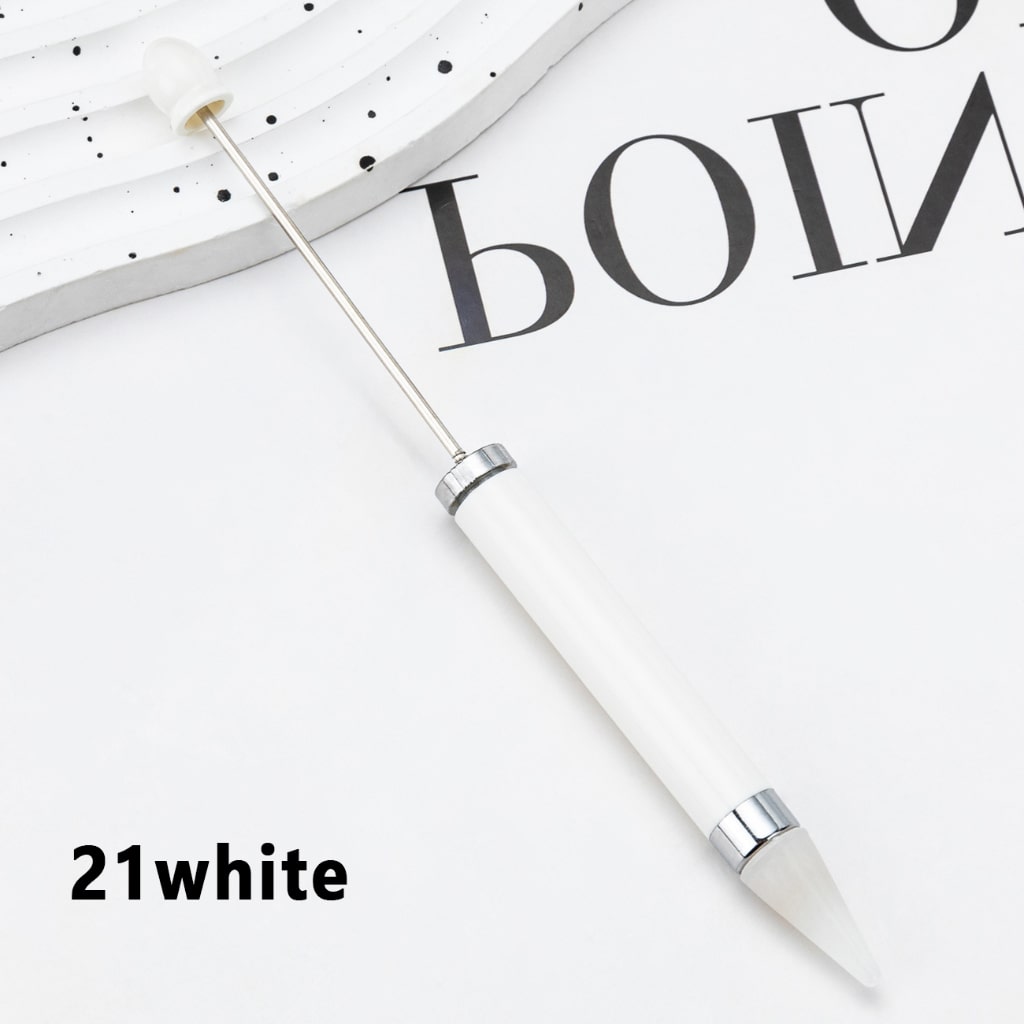 Solid Color Beadable Wax Tool Pen for Rhinestone Picker Dotting, Around 157MM