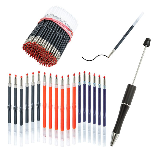 Red Blue Black 0.5MM Ink Refills for Beadable Plastic Pens Gel Pens, 60MM, Please Read the Description