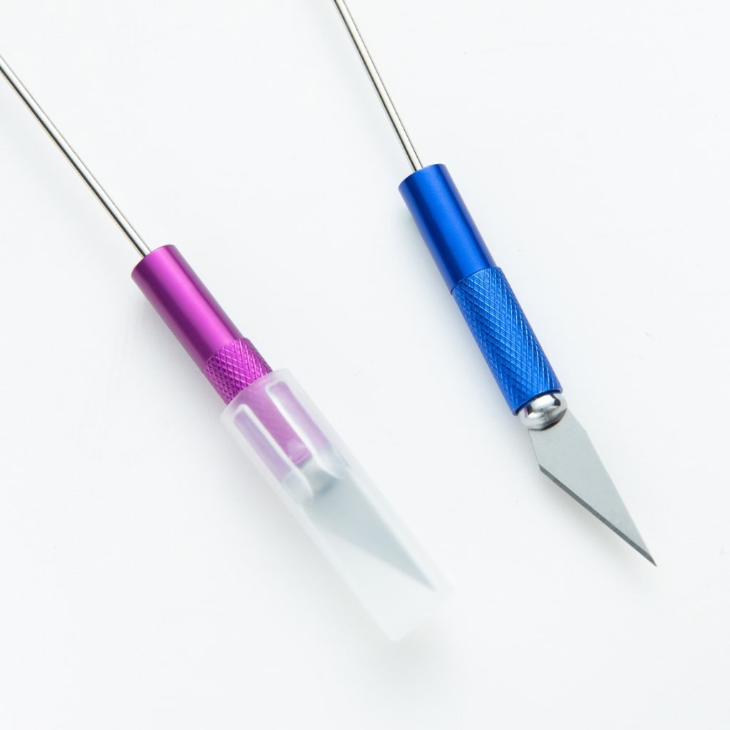 DIY Beadable Metal Multi-functional Engraving Cutting Tool in Solid Color, 179MM Long