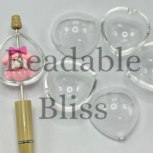 特大ビーズキャップ、ビーズケージ、ハンギングバスケットクリアシースルー透明アクリルビーズ