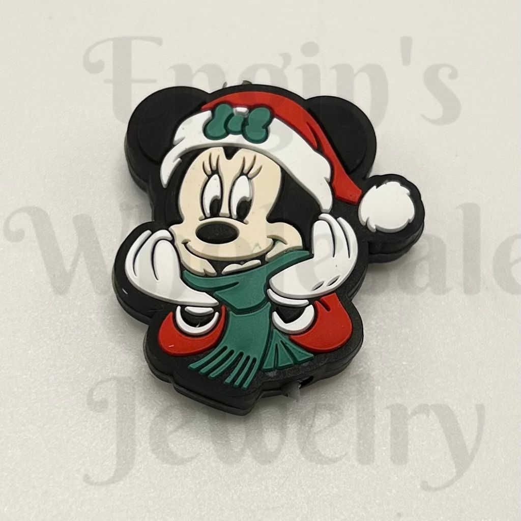Cortoon Mouse Christmas Santa Claus Winter Silicone Focal Beads (ship out in around 4-6 Days after ordering)