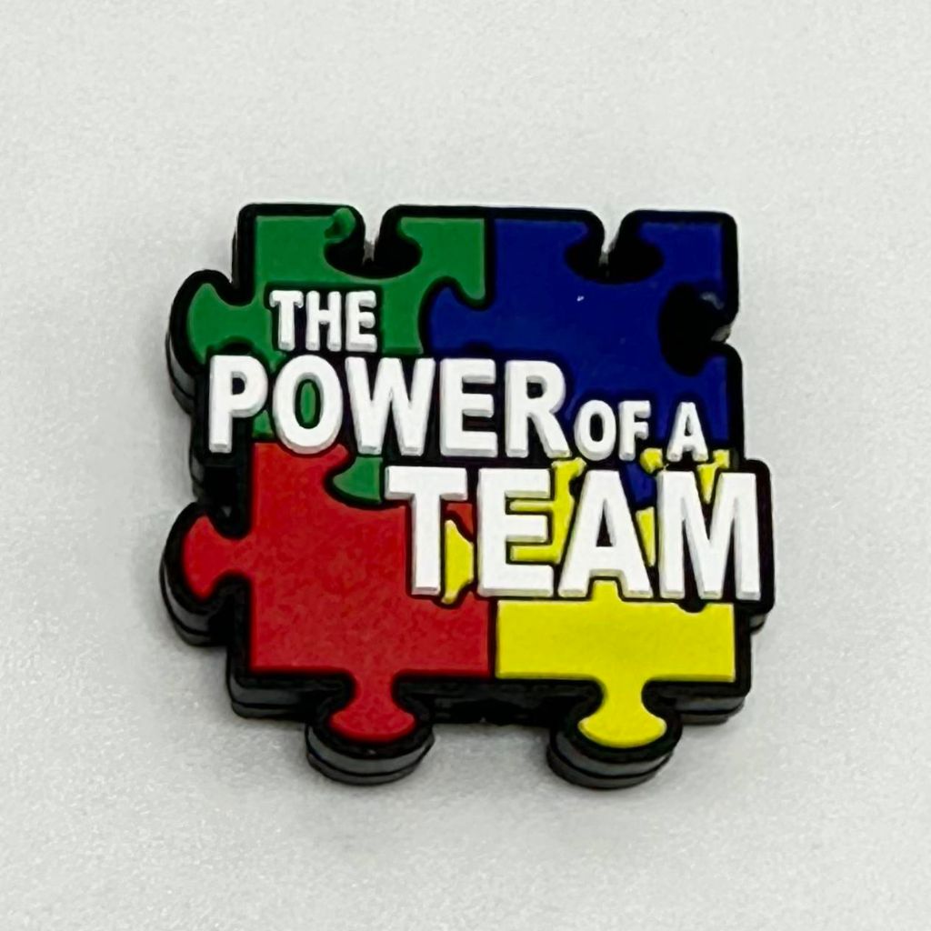 The Power Of A Team, Autism Puzzle Education Silicone Focal Beads