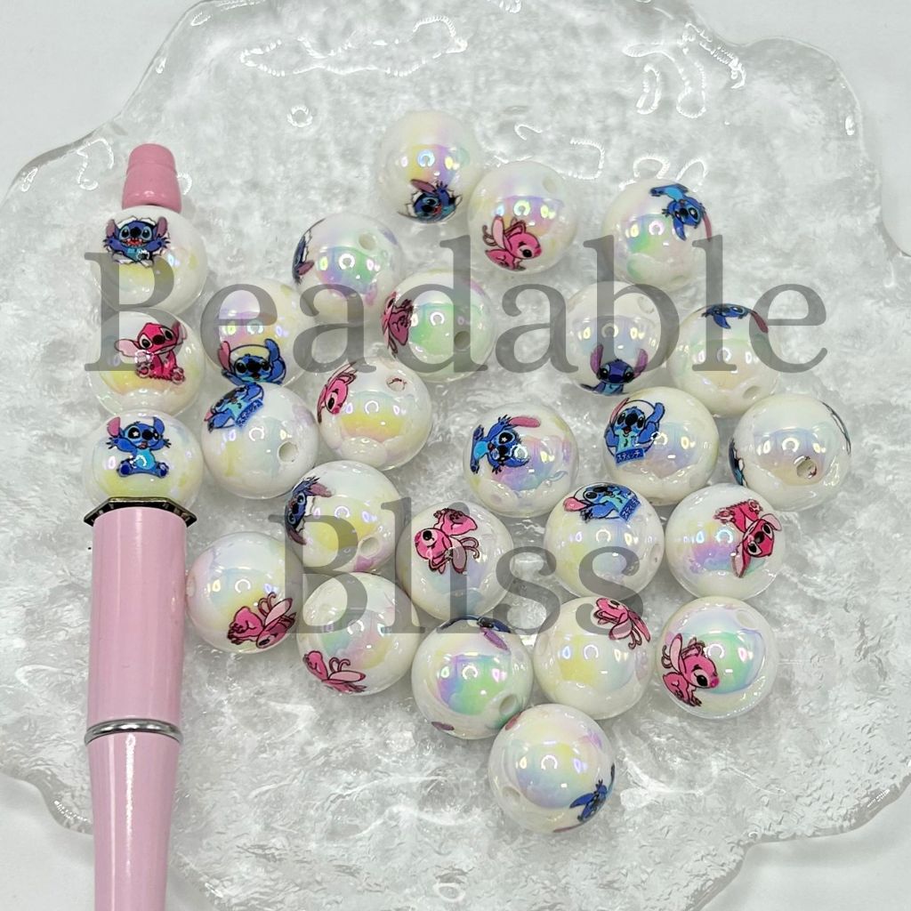 Orbit Rascal Round Beads, Pearl Color UV Finish Acrylic Beads, 16mm