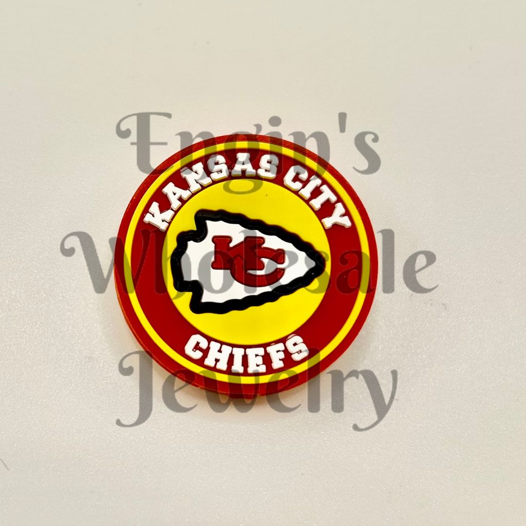 Kansas City Chiefs logo on a circular badge with red and yellow colors.