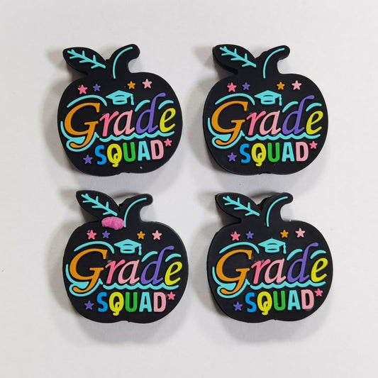 Grade Squad School Apples Silicone Focal Beads