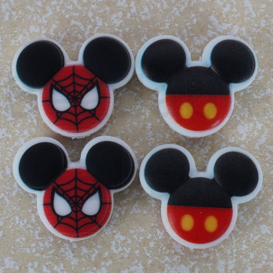 かわいいミッキーマウスヘッドスパイダーマディネシリコンフォーカルビーズ