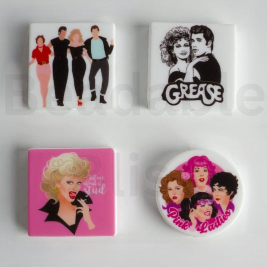 USA American Musical Romantic Comedy Film Movie Greas Silicone Focal Beads, Random Mix