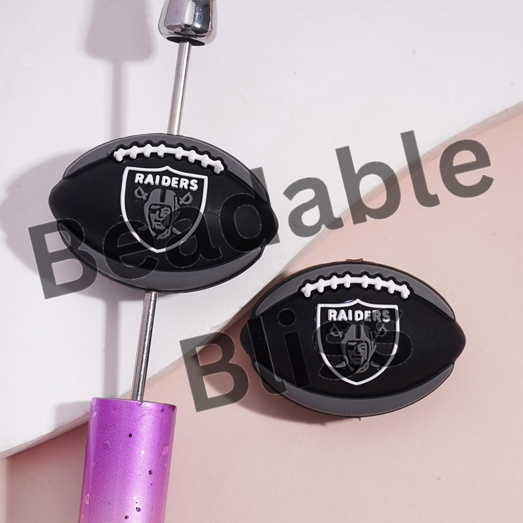Silicone Focal Beads 3D Sports American Football Team Las Vegas