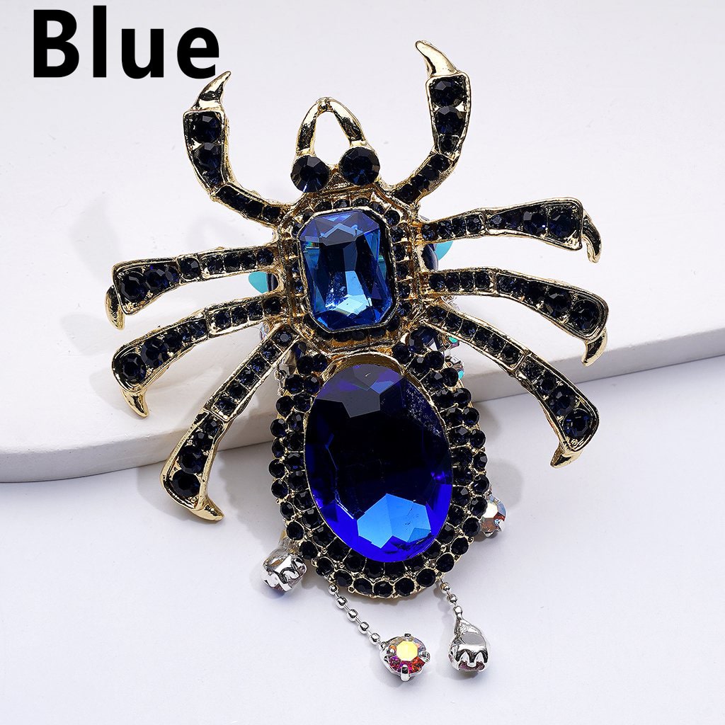 Large Bling Bling Fancy Gold Alloy Spider with Shiny Rhinestones Chains Cute Butterflies Hearts Crescent Moon Snowflakes Clay Beads, Around 69*63MM