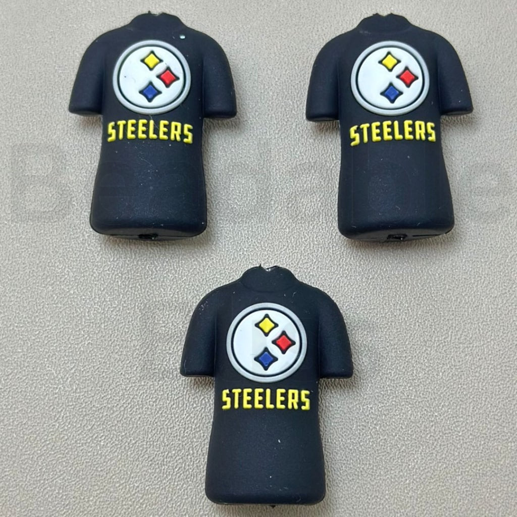 USA America Football Team Shirt Jersey Uniform Kansas Chie Lone Star Fighters  Golden Gate Gridiron Denver Football NOLA Football Bear Team Vegas Football Blue Team Buffalo Football Packer Team Red College Team  Silicone Focal Beads