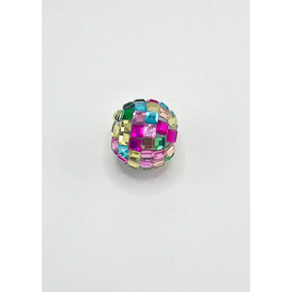 Disco Ball Beads, Sparkling Acrylic Beads with Crystal Rhinestones and Disco Ball Shape, 16mm