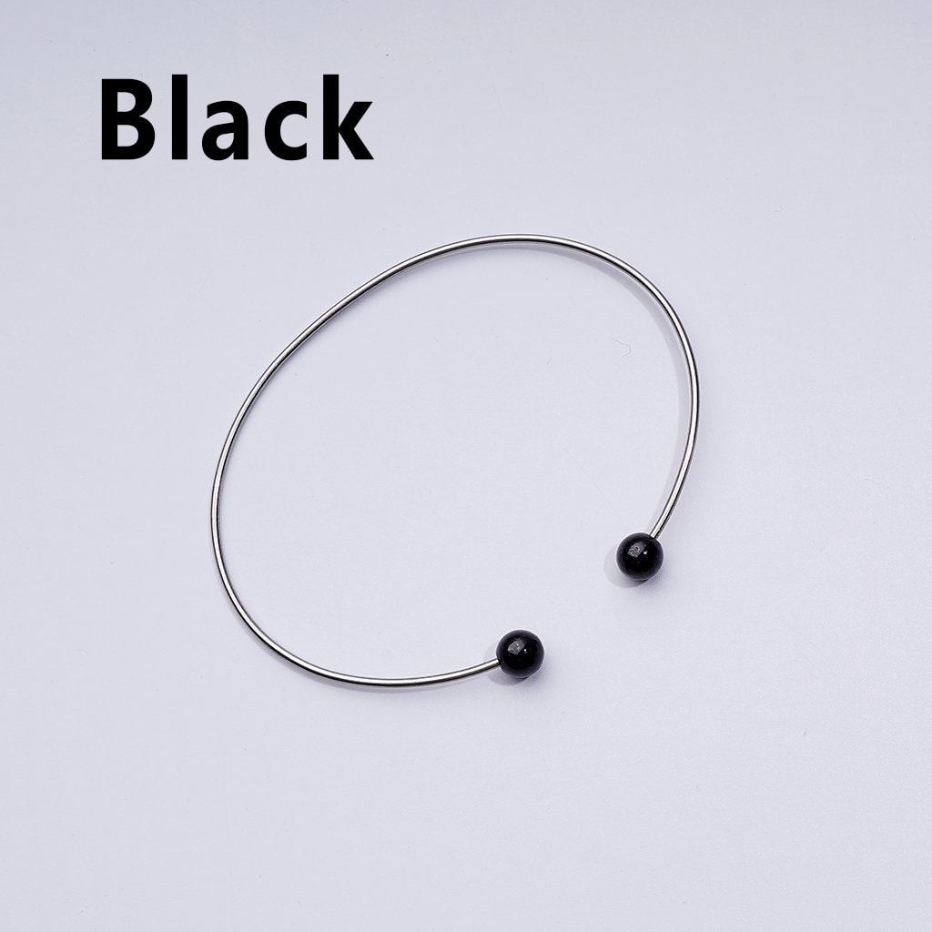 DIY Beadable Metal Bracelet with Multi-Color Round Balls