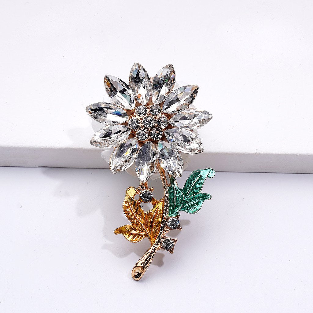 Bling Bling Fancy Gold Alloy Sun Flower with Shiny Rhinestones Cute Hearts Butterflies Flowers Clay Beads, Around 50*27MM