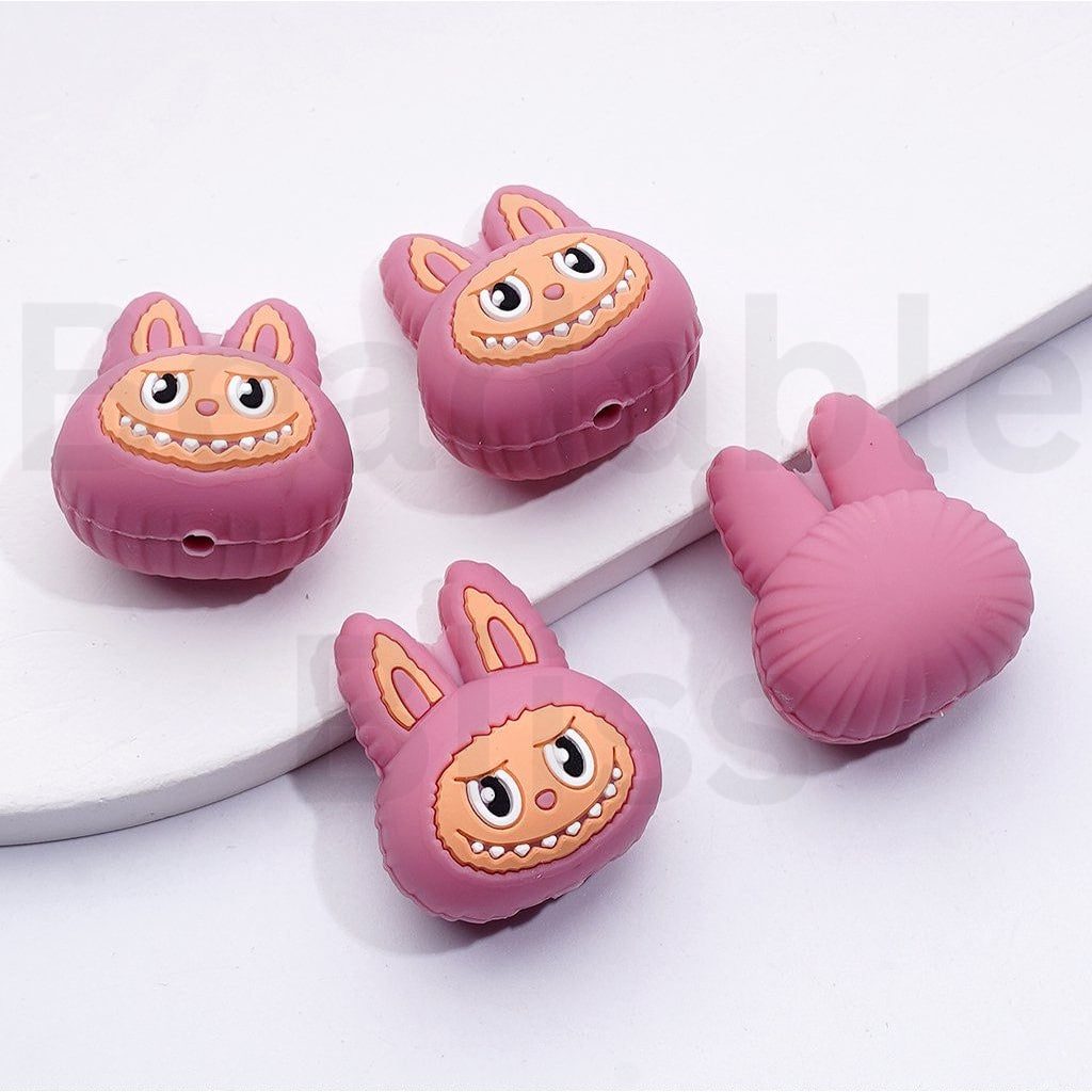 3D Cute Vivid Labub Monster Pop Mar Silicone Focal Beads