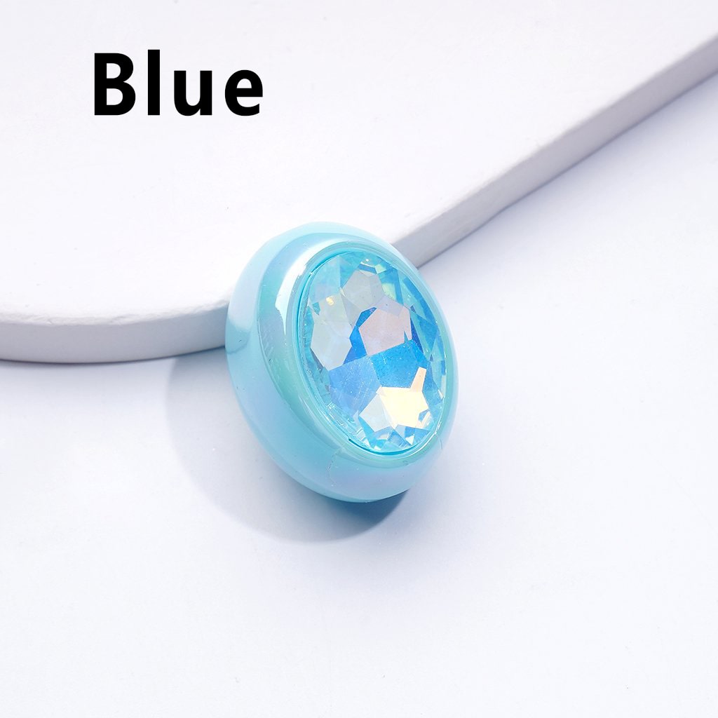 UV Coating Oval Shape Acrylic Beads Shiny K9 Rhinestones Inside, Around 26*20MM