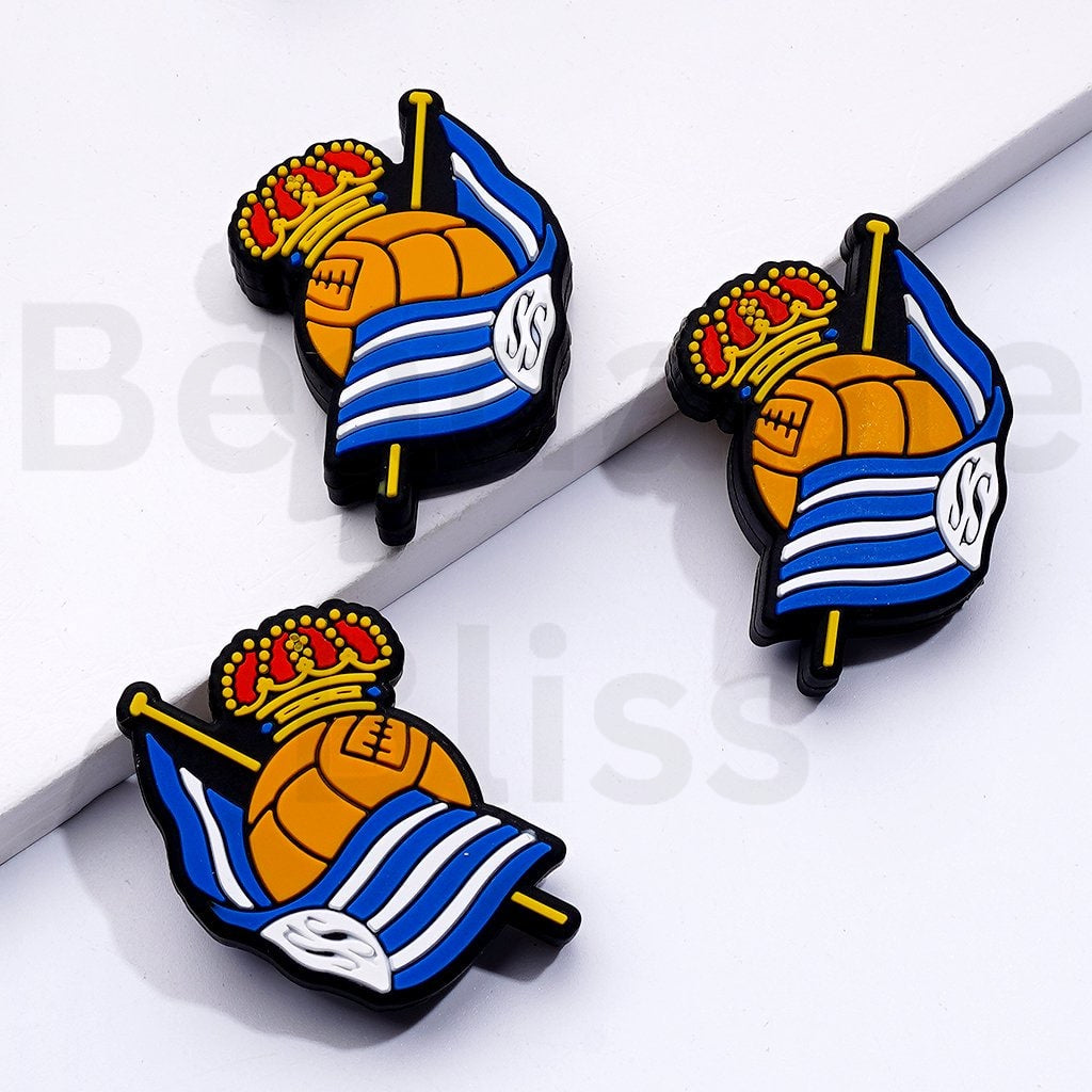 Real Socieda Football Soccer Club Spain Silicone Focal Beads