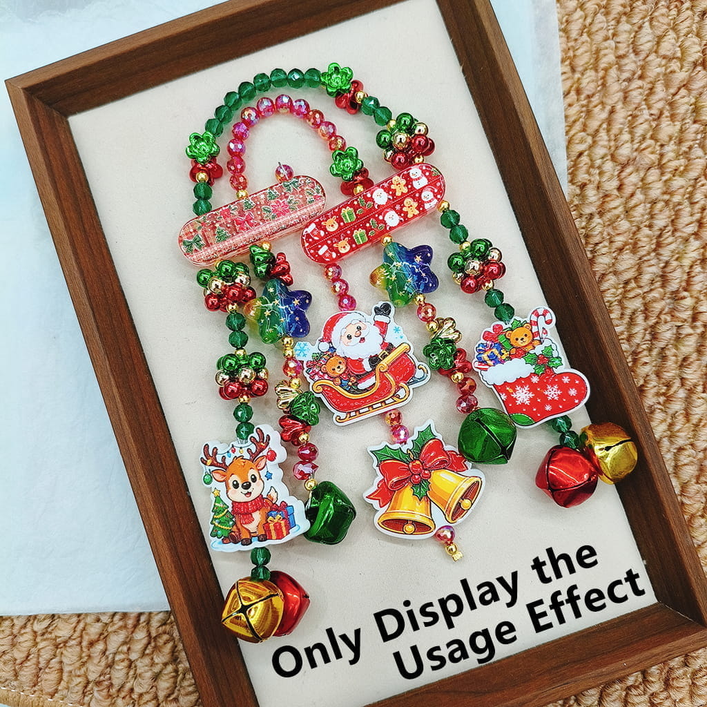 Acrylic Beads and Pendants Christmas Series, Various Style and Shapes, Random Mix