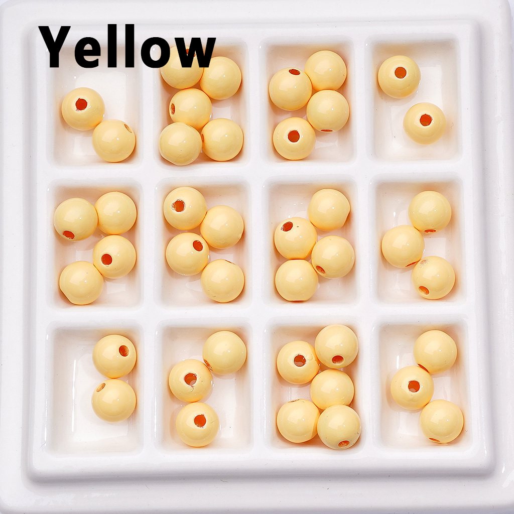 マルチカラー ミニ キュート ベーキング ストービング ワニス ラウンド アクリル ビーズ 7MM