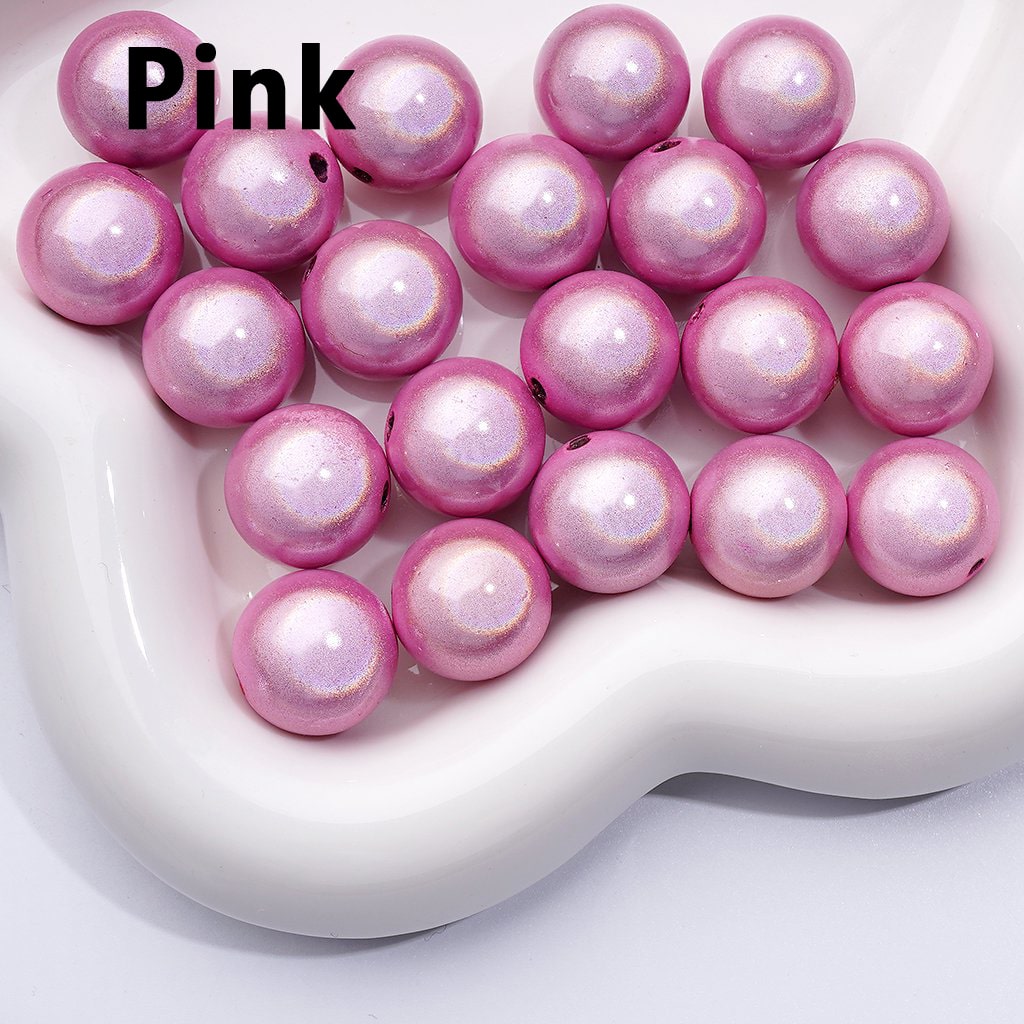 光沢のあるマルチカラーラウンドアクリルビーズ、16MM