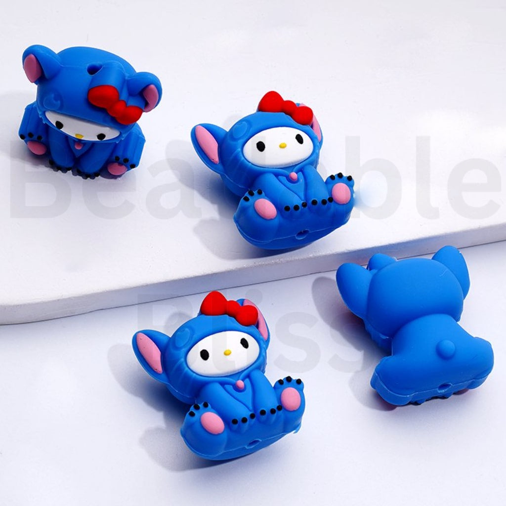 3D Cute Adorable Character Family Cartoon Characters Kurom Melod cat character Cinnamorol Silicone Focal Beads