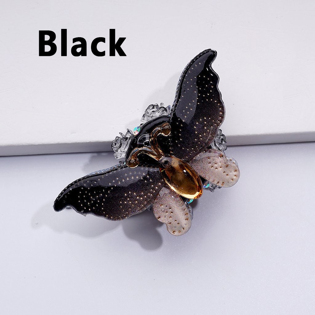 Exquisite Colorful Vivid Butterfly AB Rhinestones Mini Cute Clear Flowers Clay Beads, Around 50*27MM
