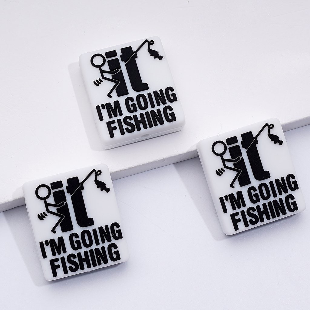 I'm Going Fishing I'd Rather Be Fishing Even Jesus Had a Fish Story I Love It When She Bends Over Silicone Focal Beads