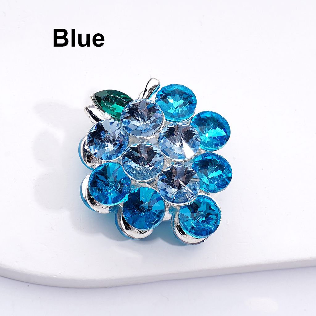 Bling Bling Fancy Silver Alloy Grapes Beads with Shiny Rhinestones, Around 35*30MM