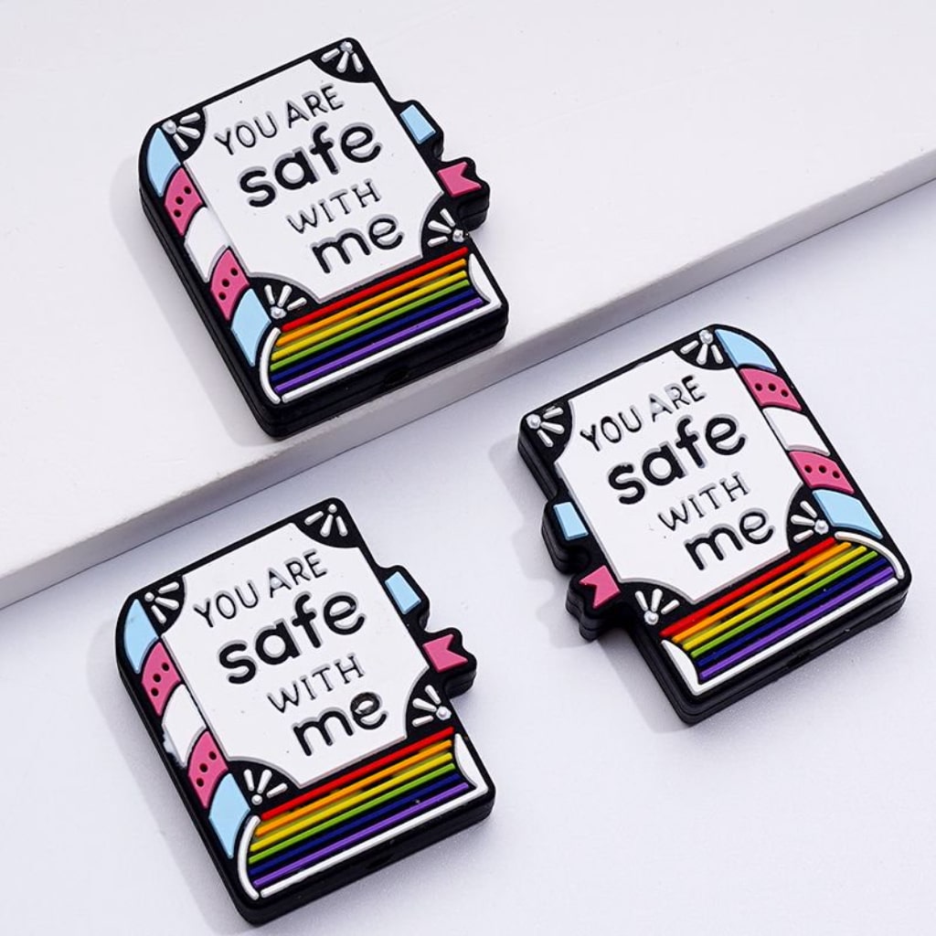 Library Series My Job It's Just Teach Librarian You've Got A Friend In Me The Snuggly Duckling You Are Safe with Me Silicone Focal Beads