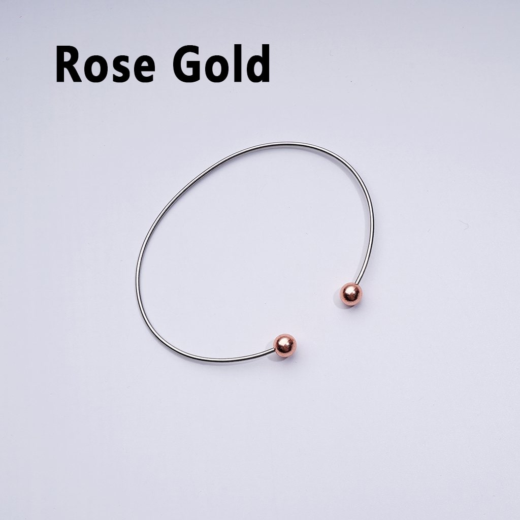 DIY Beadable Metal Bracelet with Multi-Color Round Balls