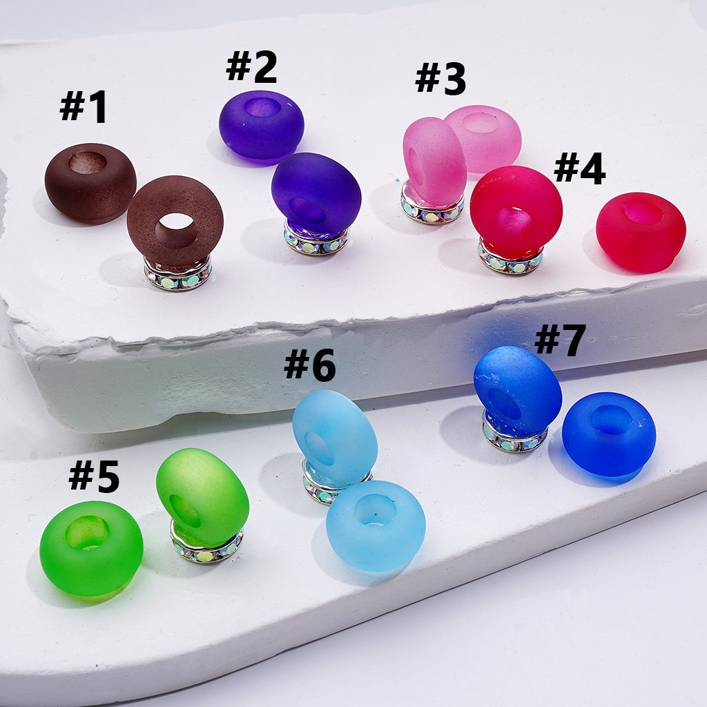 Multi-Color Frosted Cat Eye Style Wheel Acrylic Beads, 14MM, Please Read the Description