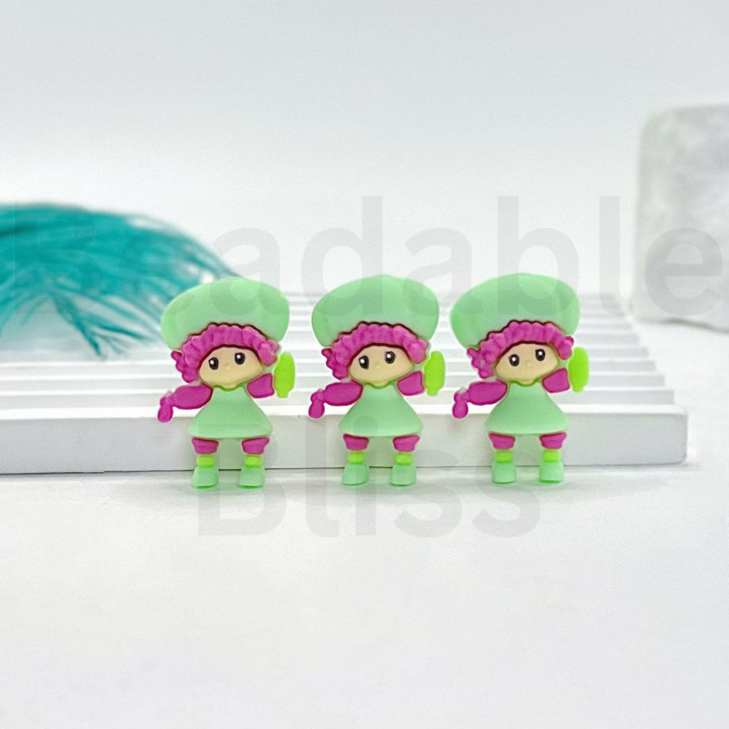 3Dミニかわいいイチゴショートケーキ漫画シリコンフォーカルビーズ