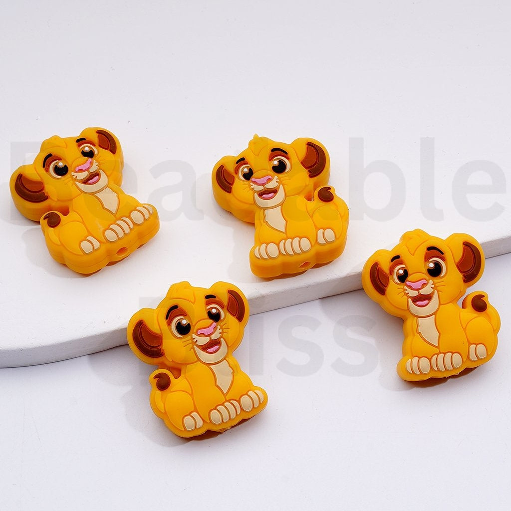 Multi-Color Cute The Lio Kin Series Silicone Focal Beads