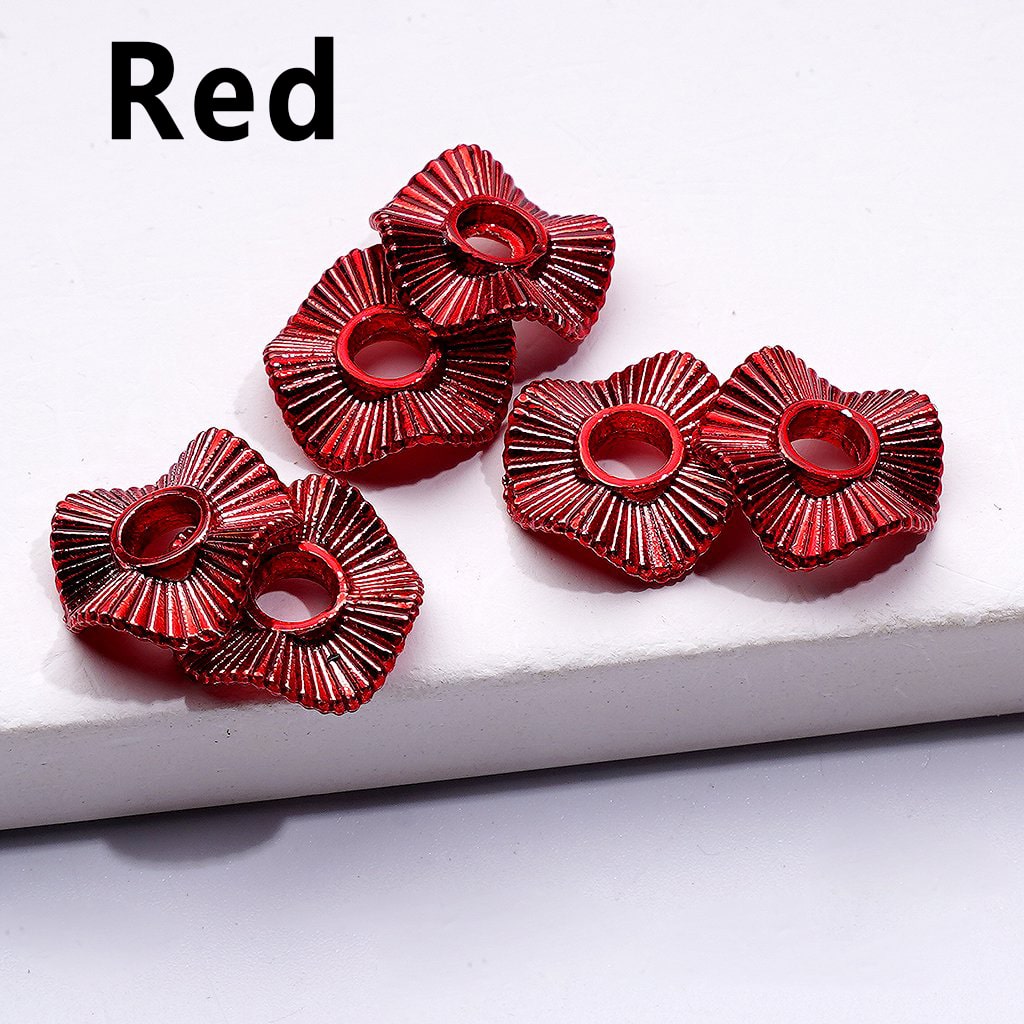 Mini Cute Multi-Color Wave Shape Metal Spacer with Stripes, 10MM