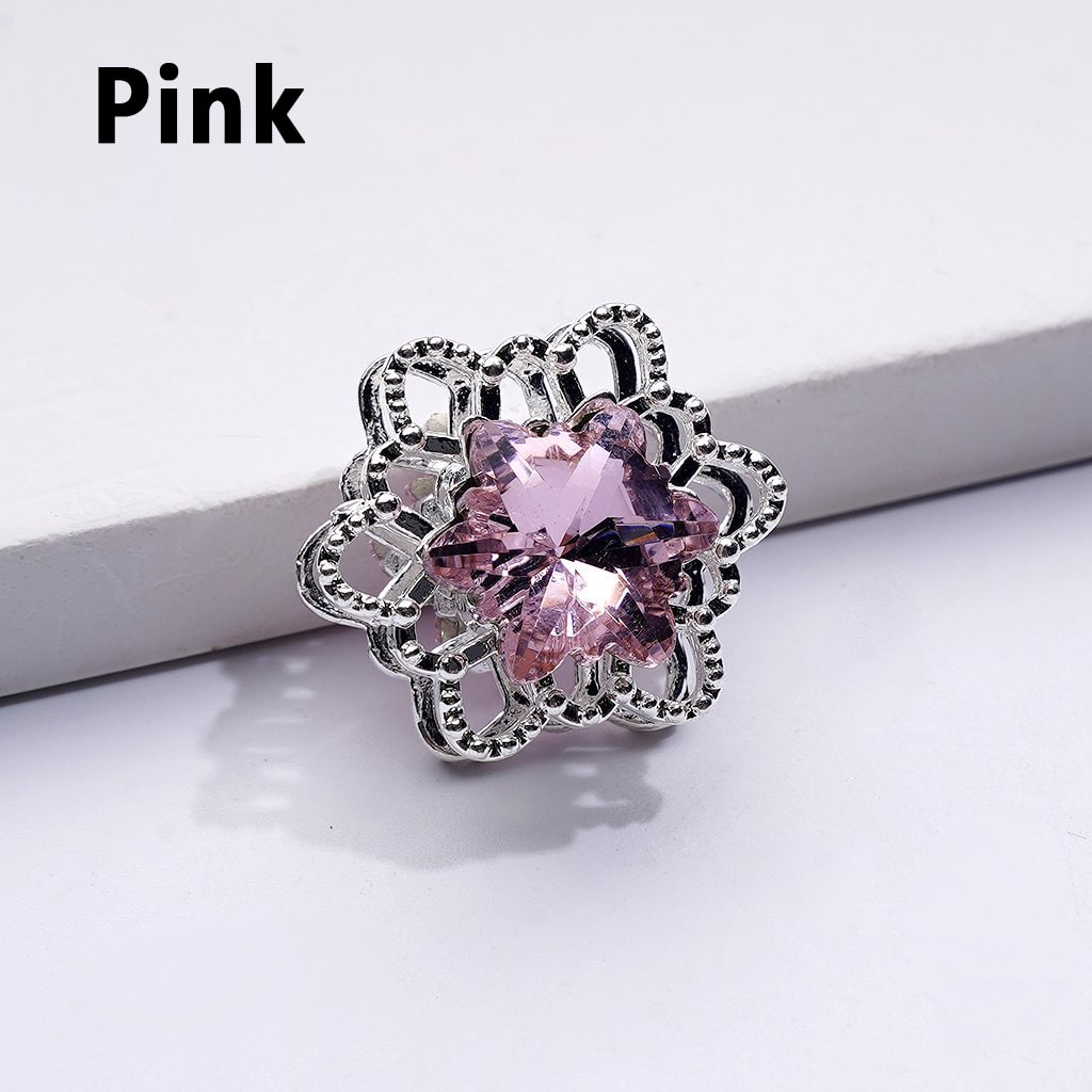 Bling Bling Fancy Silver Alloy Snowflakes Shape Beads with Multi-Color Shiny Rhinestones, Around 20MM