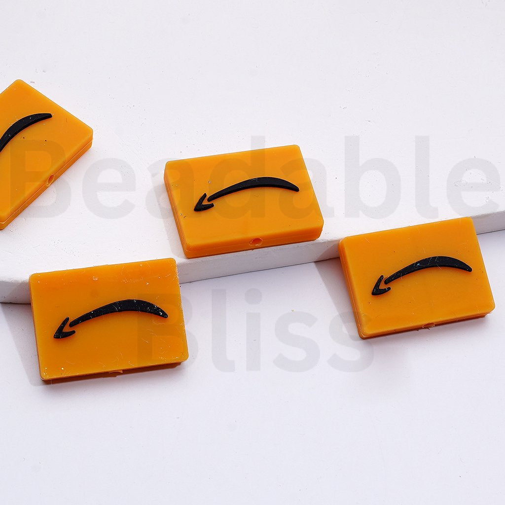 Mini Cute Amazo Logo Silicone Focal Beads