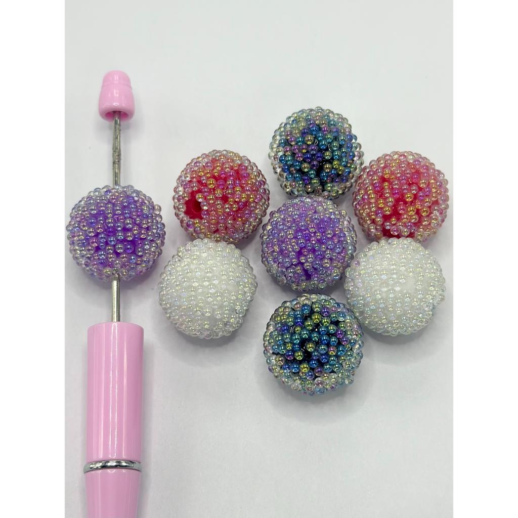 Sugar Acrylic Beads with UV, 20mm, Random Mix Color, ZY