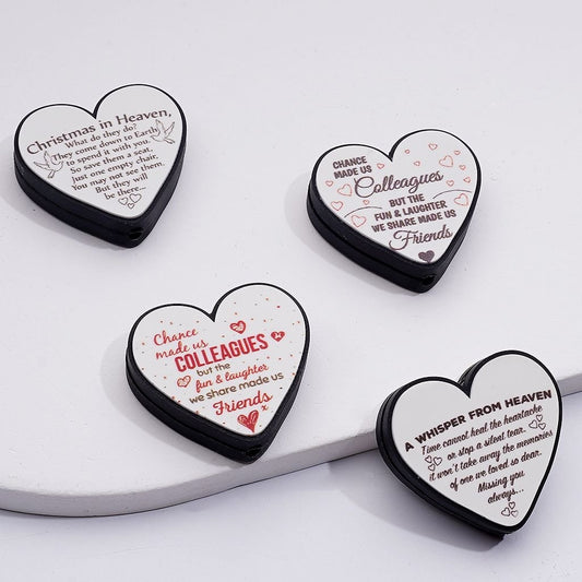 Colleagues Christmas is Heaven A Whisper Heart Shape Silicone Focal Beads, Random Mix