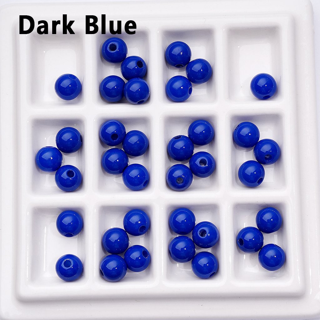マルチカラー ミニ キュート ベーキング ストービング ワニス ラウンド アクリル ビーズ 7MM