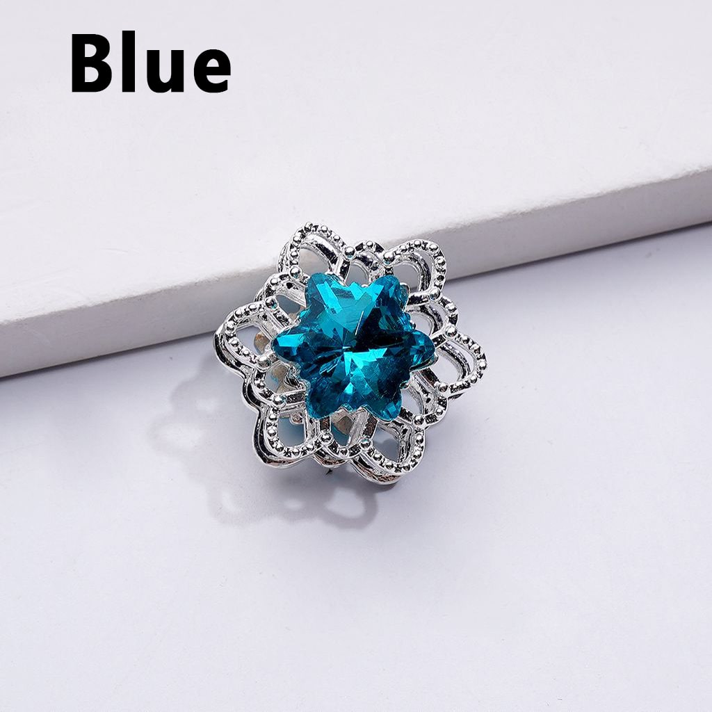 Bling Bling Fancy Silver Alloy Snowflakes Shape Beads with Multi-Color Shiny Rhinestones, Around 20MM