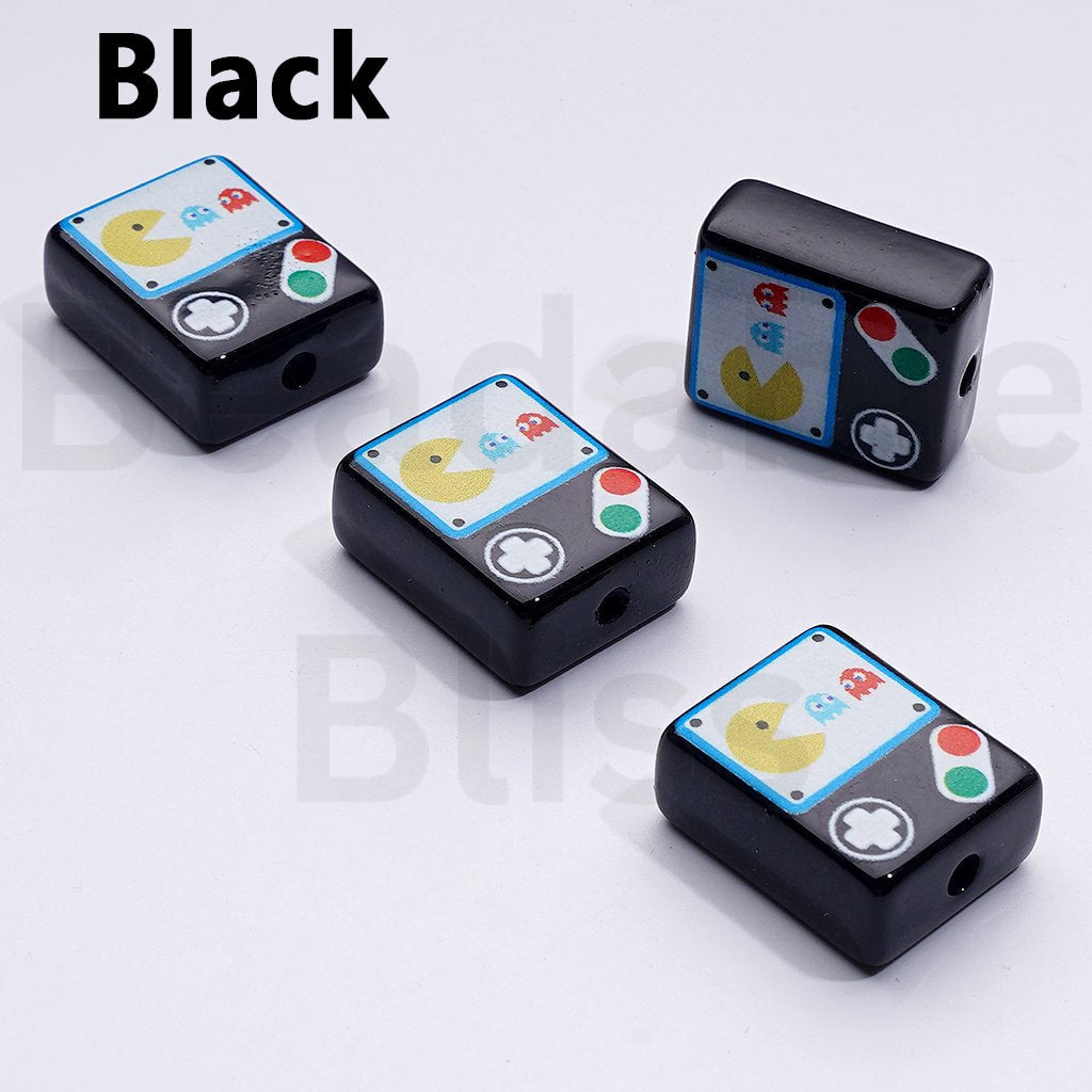 Cute Vivid Pac Ma Game Machine Acrylic Beads, Around 16*20MM
