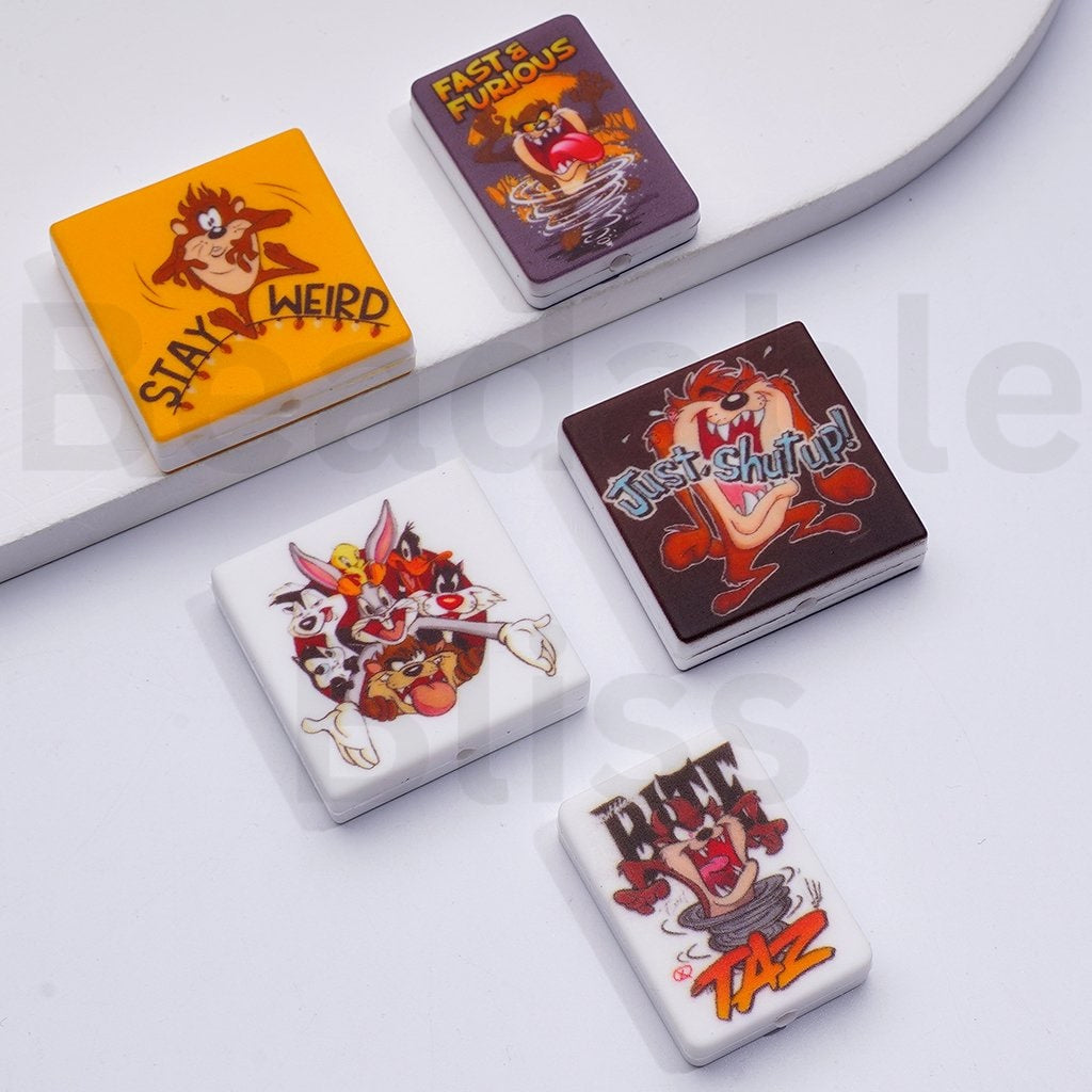 Tasmanian Devi Looney Tun Series Silicone Focal Beads, Random Mix