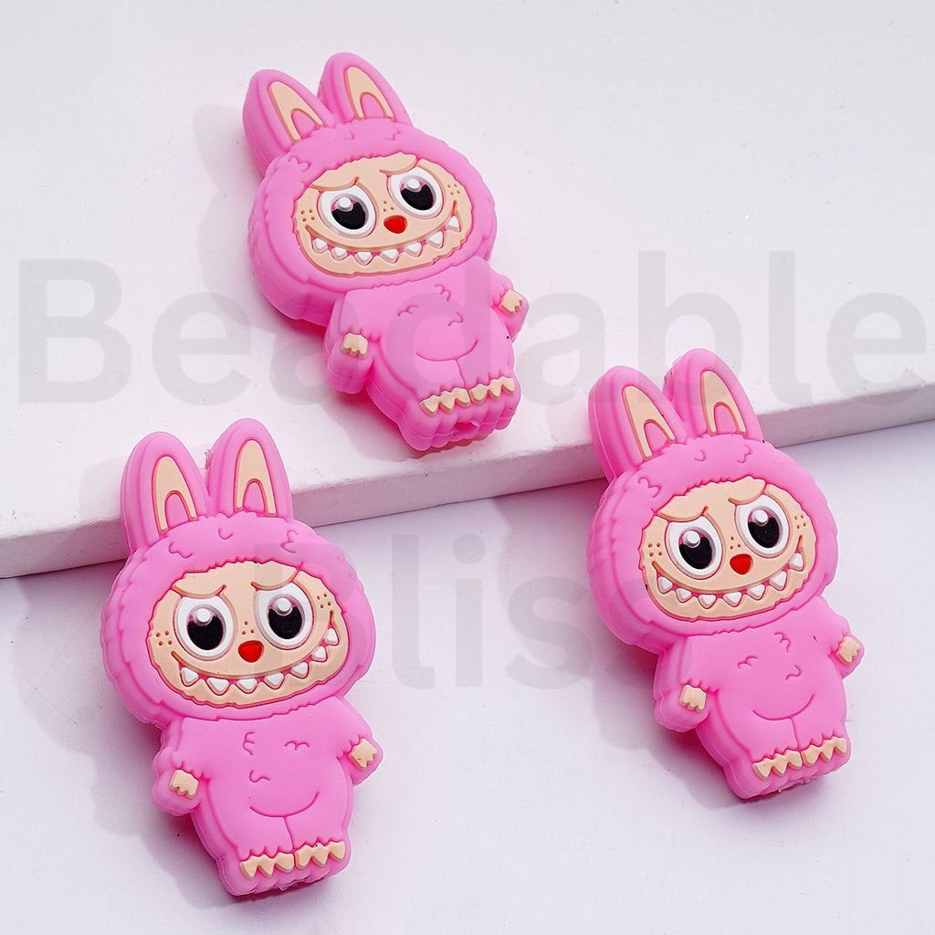 Cute Labub Monster Po Mar Silicone Focal Beads