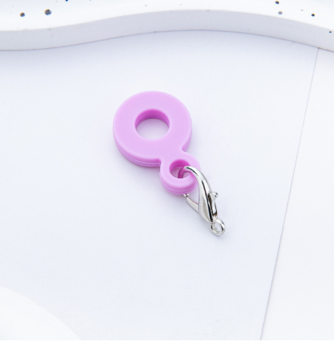 DIY Beadable Silicone Straw Buckle Hasp Agraffe Hook, 1.2Inch, Does Not Include the Charm